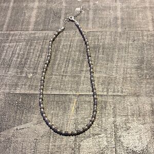 Elegant Silver Beaded Necklace